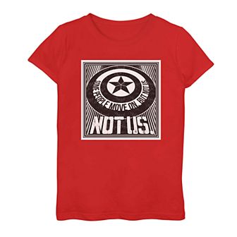 Girls 7-16 Marvel Avengers Endgame Captain America Shield Graphic Tee