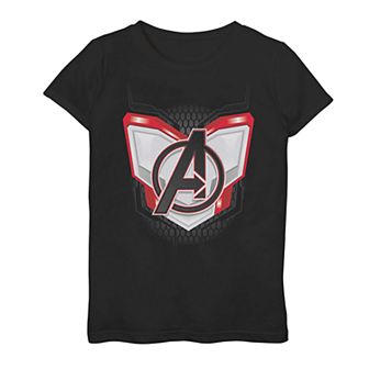 Girls 7-16 Marvel Avengers Endgame Logo Armor Tee