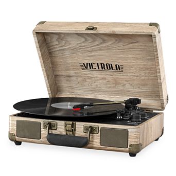 Victrola Bluetooth Suitcase Record Player with 3-speed Turntable
