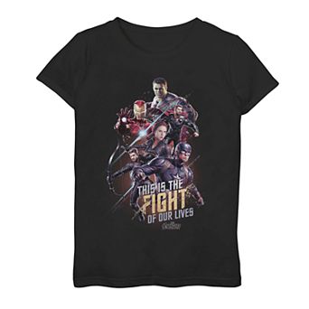 Girls 7-16 Marvel Avengers Endgame "Fight Of Our Lives" Graphic Tee