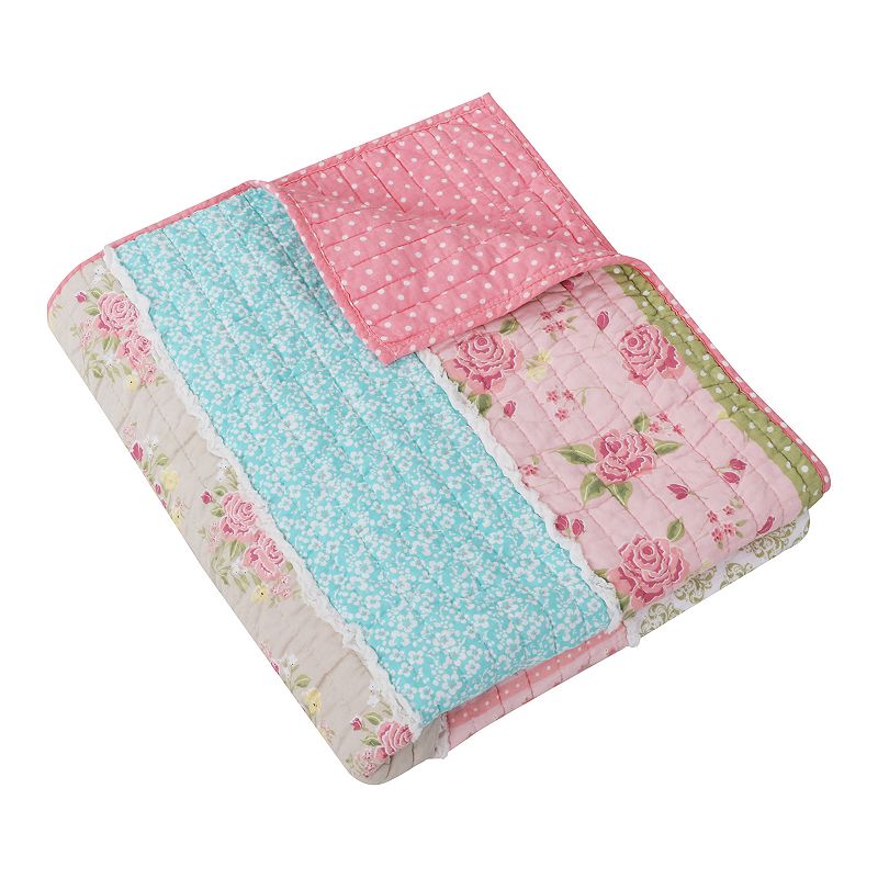 Levtex Home Vintage Garden Quilted Throw, Pink