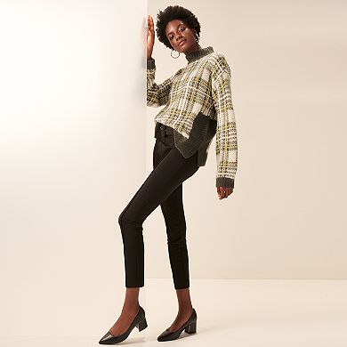 Women's Nine West Plaid Boxy Sweater