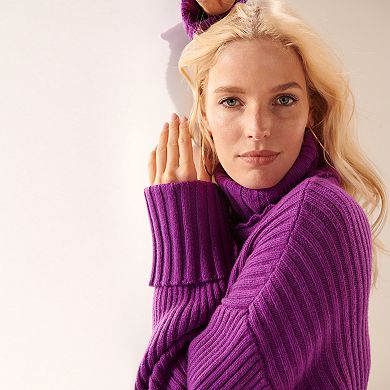 Women's Nine West Wool-Blend Turtleneck Sweater
