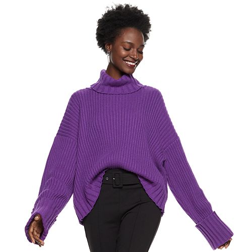 Women's Nine West Wool-Blend Turtleneck Sweater