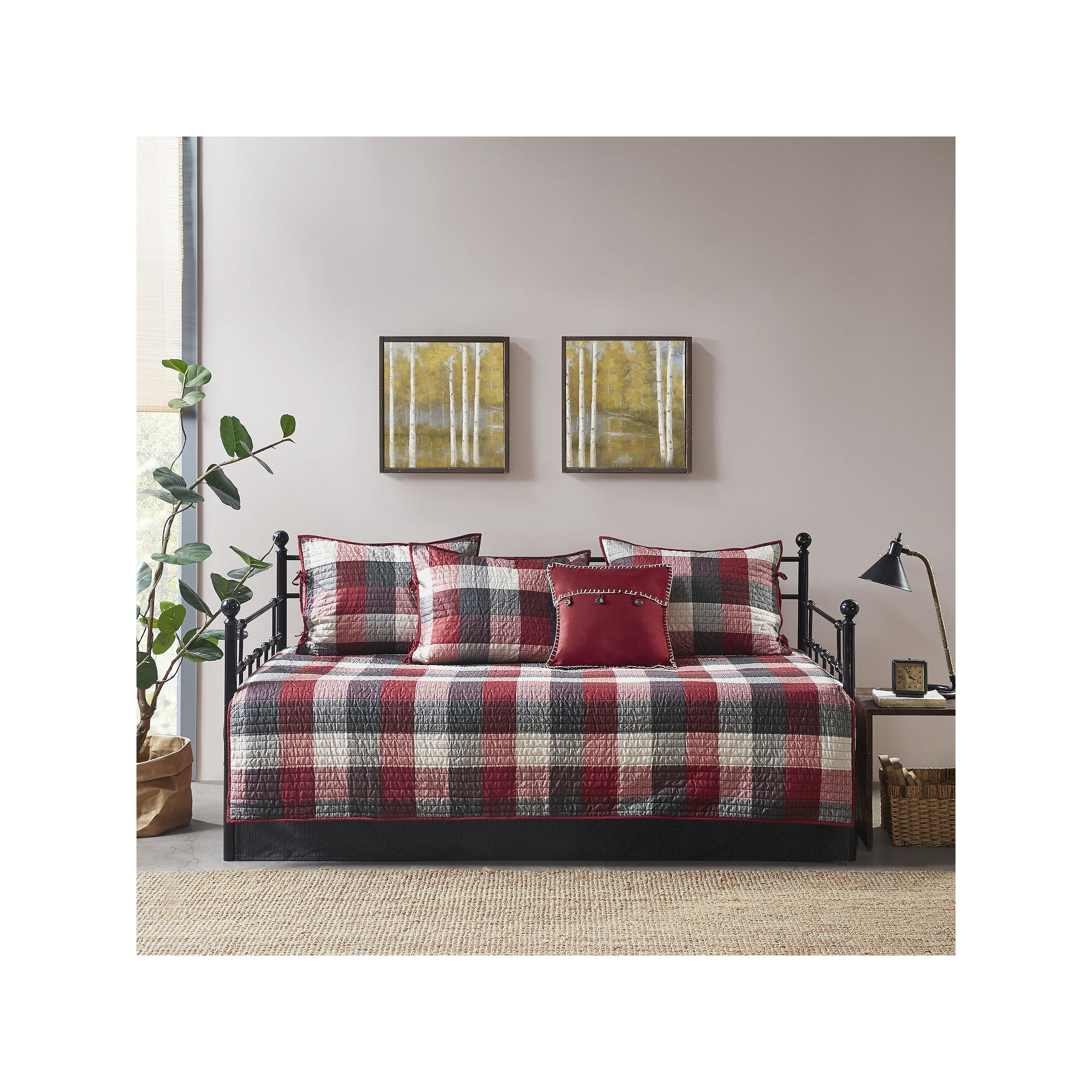 Madison Park Pioneer 6-piece Reversible Daybed Cover Set with Throw Pillow,
