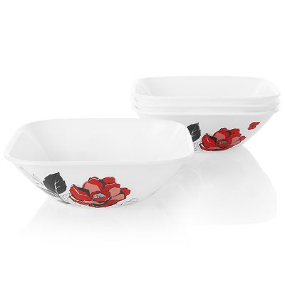 Piece Dinnerware Chelsea Rose Corelle Corelle Chelsea Rose Bowl Set