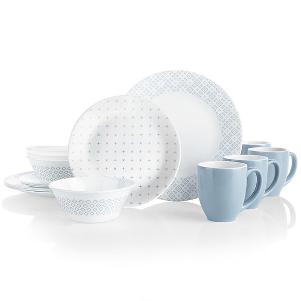 15 Piece Corelle FARM FRESH Farmhouse Dinnerware & Bread Plates, Bowls,  Mugs Set