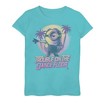 Girls' 7-16 Despicable Me Minion Trouble On The Dance Floor Graphic Tee