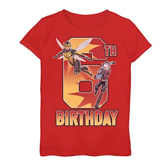 Girls 7-16 Marvel Wasp Ant-Man 6th Birthday Tee