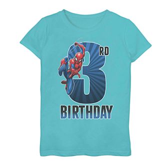 Girls 7-16 Marvel Spider-Man 3rd Birthday Tee