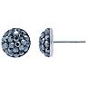 Main and Sterling Sterling Silver Crystal Half Ball Stud Earrings