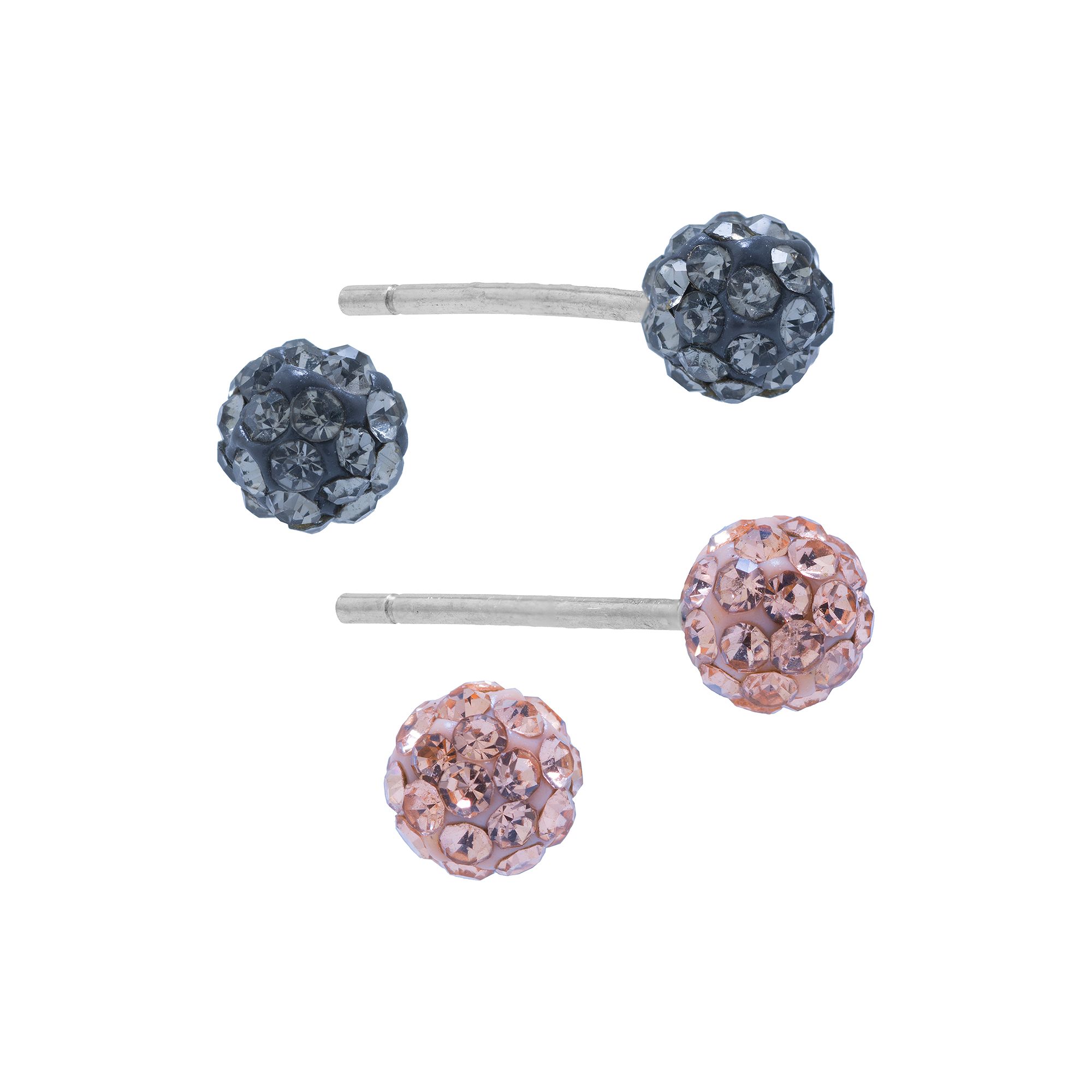 Main and Sterling Sterling Silver Stud Earring Set, Womens, Beige Smokey