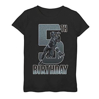 Girls 7-16 Marvel Black Panther 5th Birthday Tee