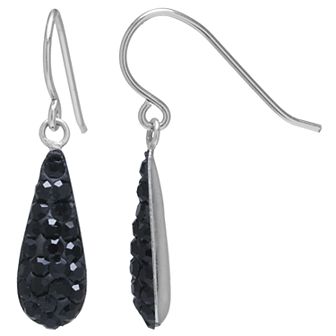 Main and Sterling Sterling Silver Crystal Tear Drop Earrings