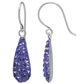 Main and Sterling Sterling Silver Crystal Tear Drop Earrings