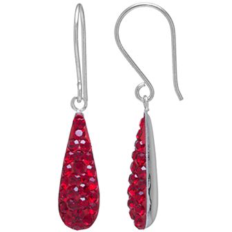 Main and Sterling Sterling Silver Crystal Tear Drop Earrings