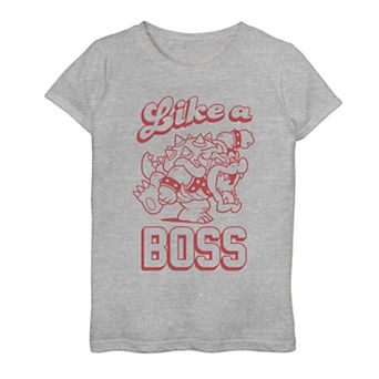 Girls 7-16 Nintendo Super Mario Bowser Like A Boss Tee