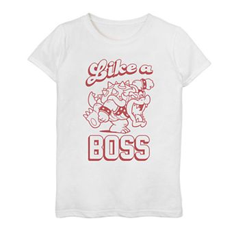 Girls 7-16 Nintendo Super Mario Bowser Like A Boss Tee