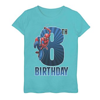 Girls 7-16 Marvel Spider-Man 8th Birthday Tee