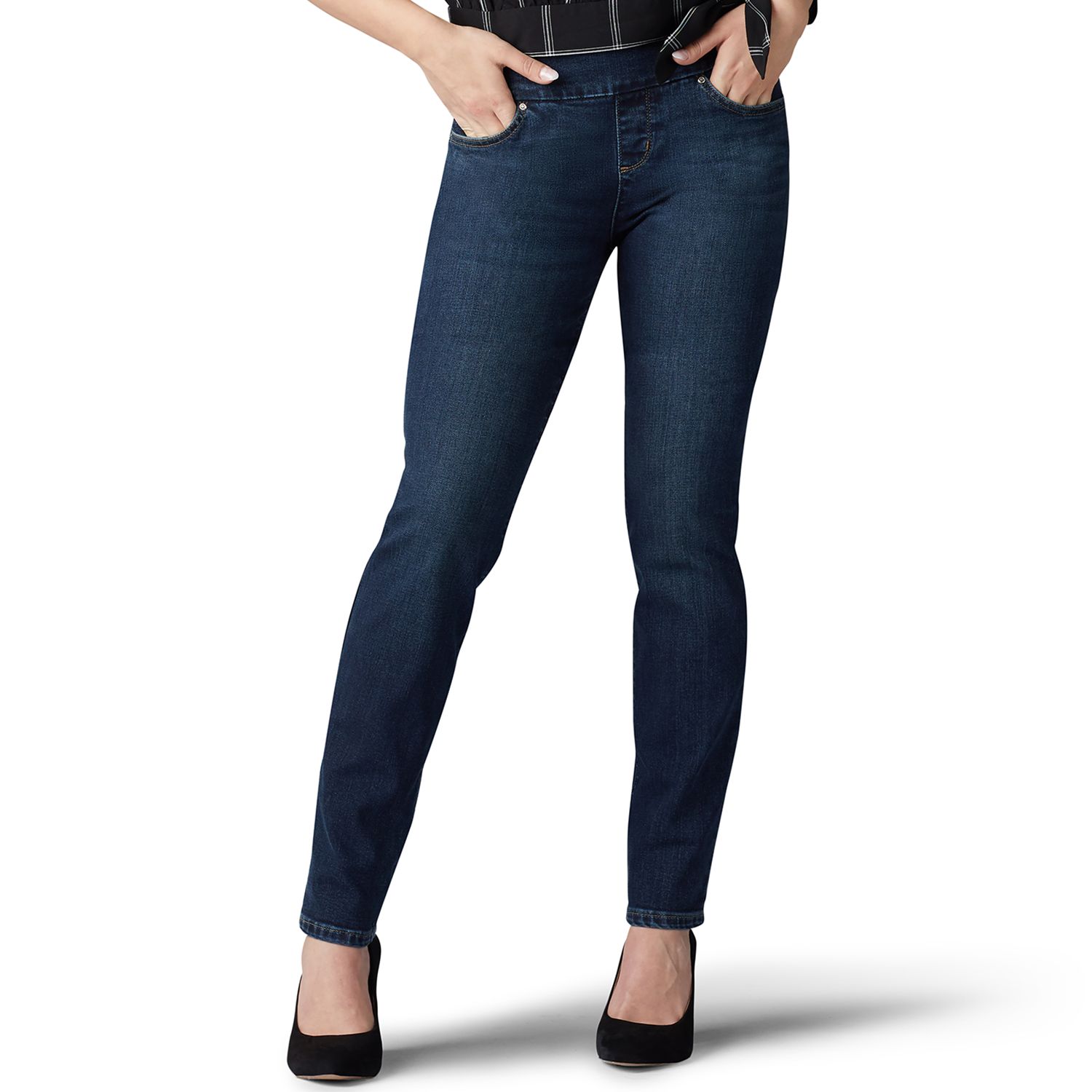 lee slim fit sculpting slim leg pull on jean