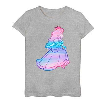 Girls 7-16 Nintendo Super Mario Peach Watercolor Fade Tee