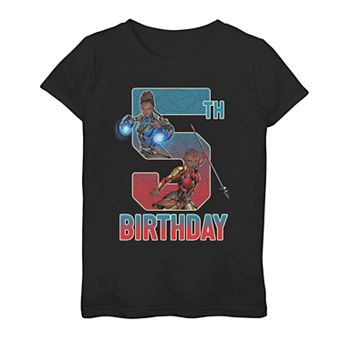 Girls 7-16 Marvel Black Panther Shuri Okoye 5th Birthday Tee
