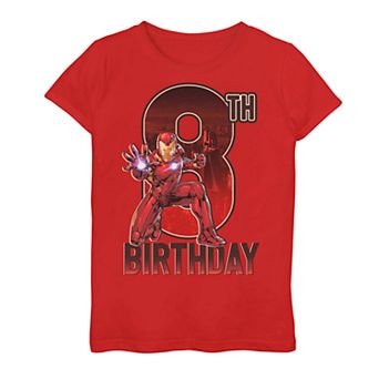 Girls 7-16 Marvel Iron Man 8th Birthday Tee