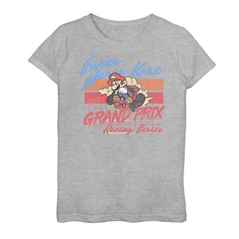 Girls 7-16 Nintendo Super Mario Kart Grand Prix Vintage Drift Tee