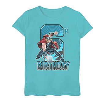 Girls 7-16 Marvel Thor 6th Birthday Tee