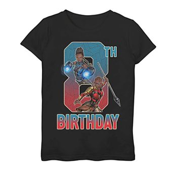 Girls 7-16 Marvel Black Panther Shuri Okoye 8th Birthday Tee