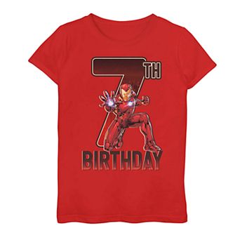 Girls 7-16 Marvel Iron Man 7th Birthday Tee