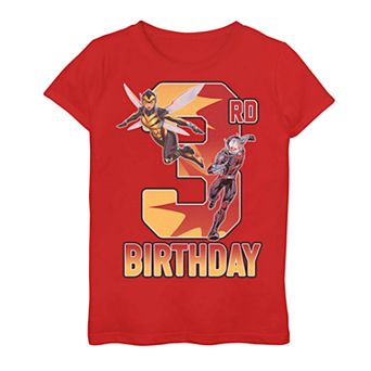 Girls 7-16 Marvel Wasp Ant-Man 3rd Birthday Tee