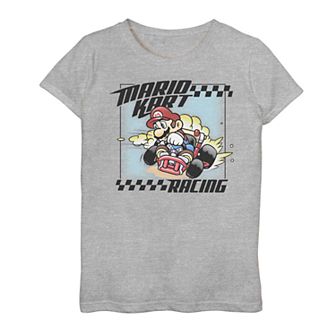 Girls 7-16 Nintendo Mario Kart Racing Drift Retro Poster Tee