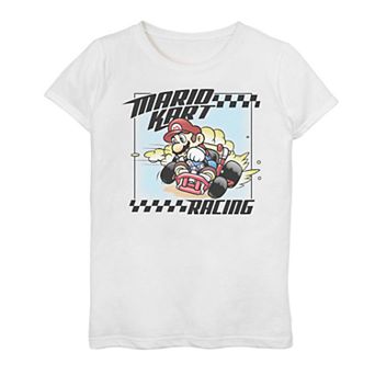 Girls 7-16 Nintendo Mario Kart Racing Drift Retro Poster Tee