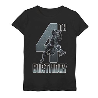 Girls 7-16 Marvel Black Panther 4th Birthday Tee