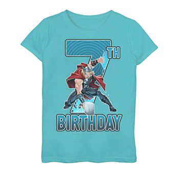 Girls 7-16 Marvel Thor 7th Birthday Tee
