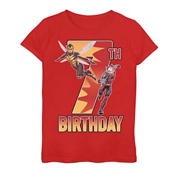 Girls 7-16 Marvel Wasp & Ant-Man 7th Birthday Tee
