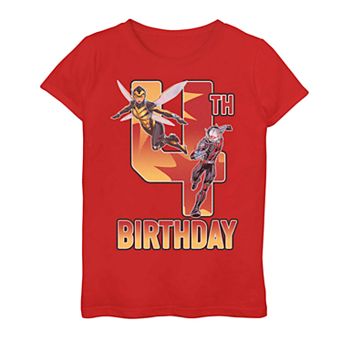 Girls 7-16 Marvel Wasp & Ant-Man 4th Birthday Tee