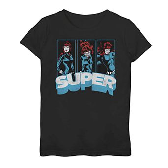 Girls 7-16 Marvel Black Widow Retro Super Tee