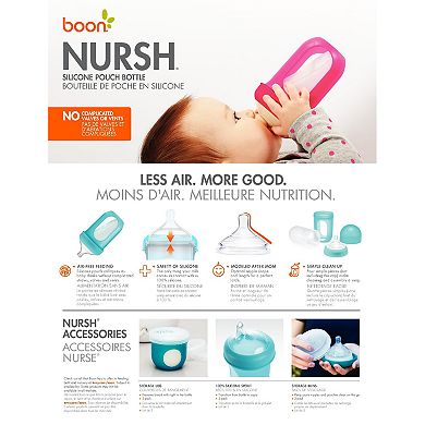 Boon NURSH® Reusable Silicone Pouch Bottles - 4oz