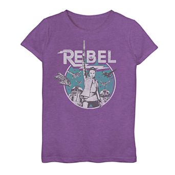 Girls 7-16 Star Wars Rey Rebel Vintage Graphic Tee