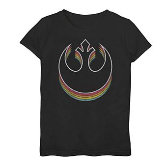 Girls 7-16 Star Wars Rebel Symbol Rainbow Graphic Tee