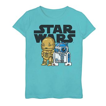 Girls 7-16 Star Wars C-3PO R2-D2 Droid Graphic Tee