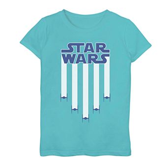 Girls 7-16 Star Wars Logo Ship Flight Graphic Tee