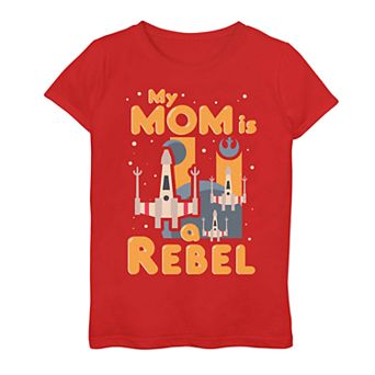 Girls' 7-16 Star Wars Mom Is A Rebel Graphic Tee