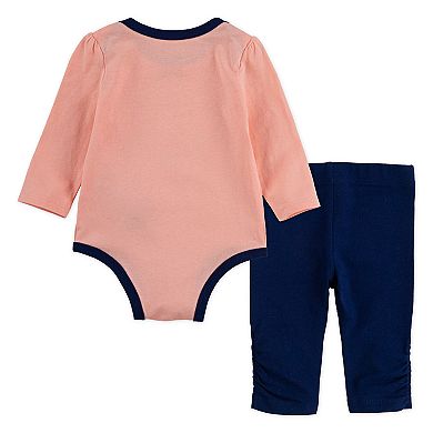 Baby Girl Nike 2-Piece Long Sleeve Heart Bodysuit & Leggings Set