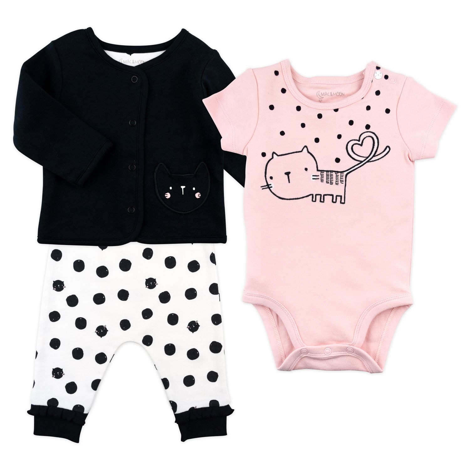 infant black cardigan