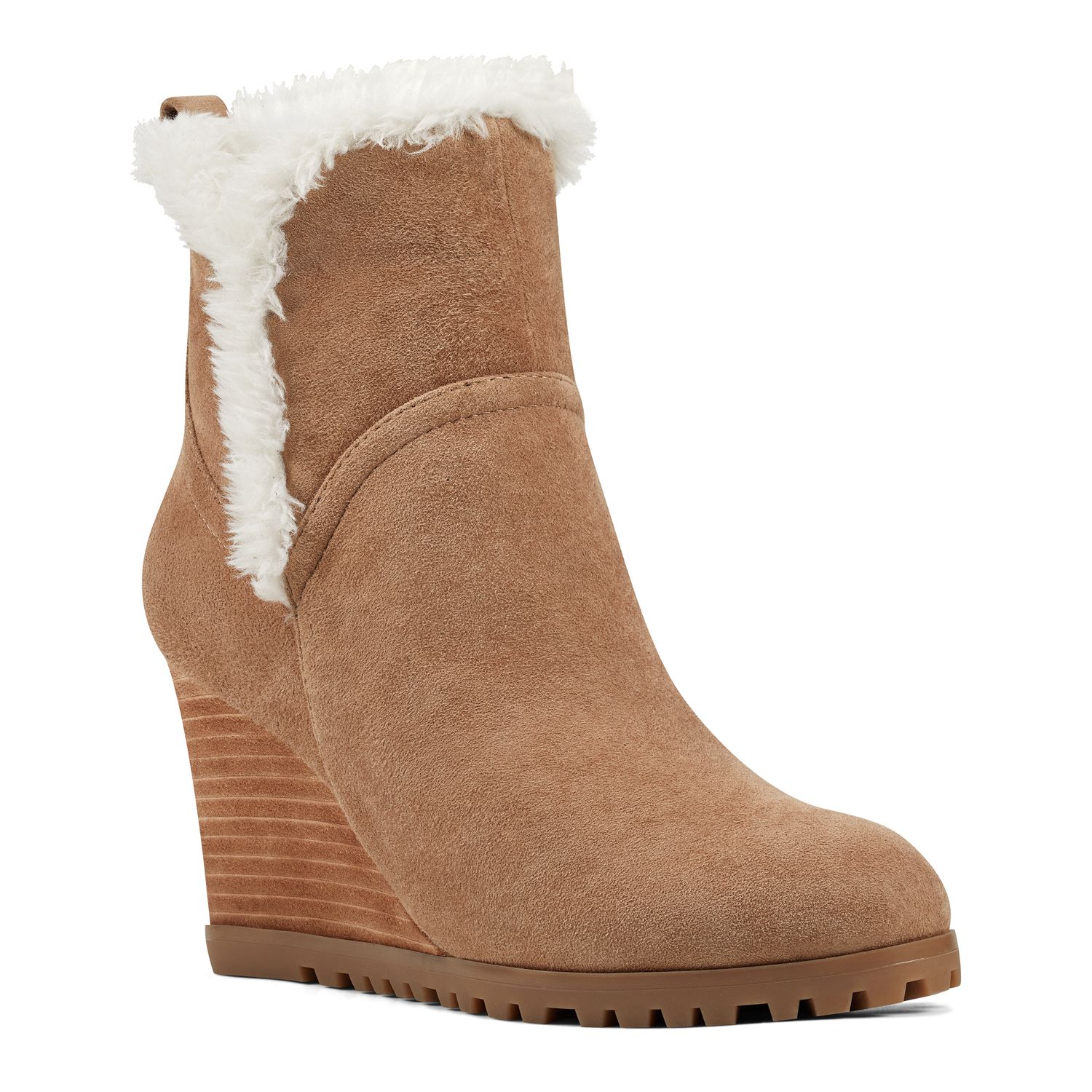 womens suede wedge boots