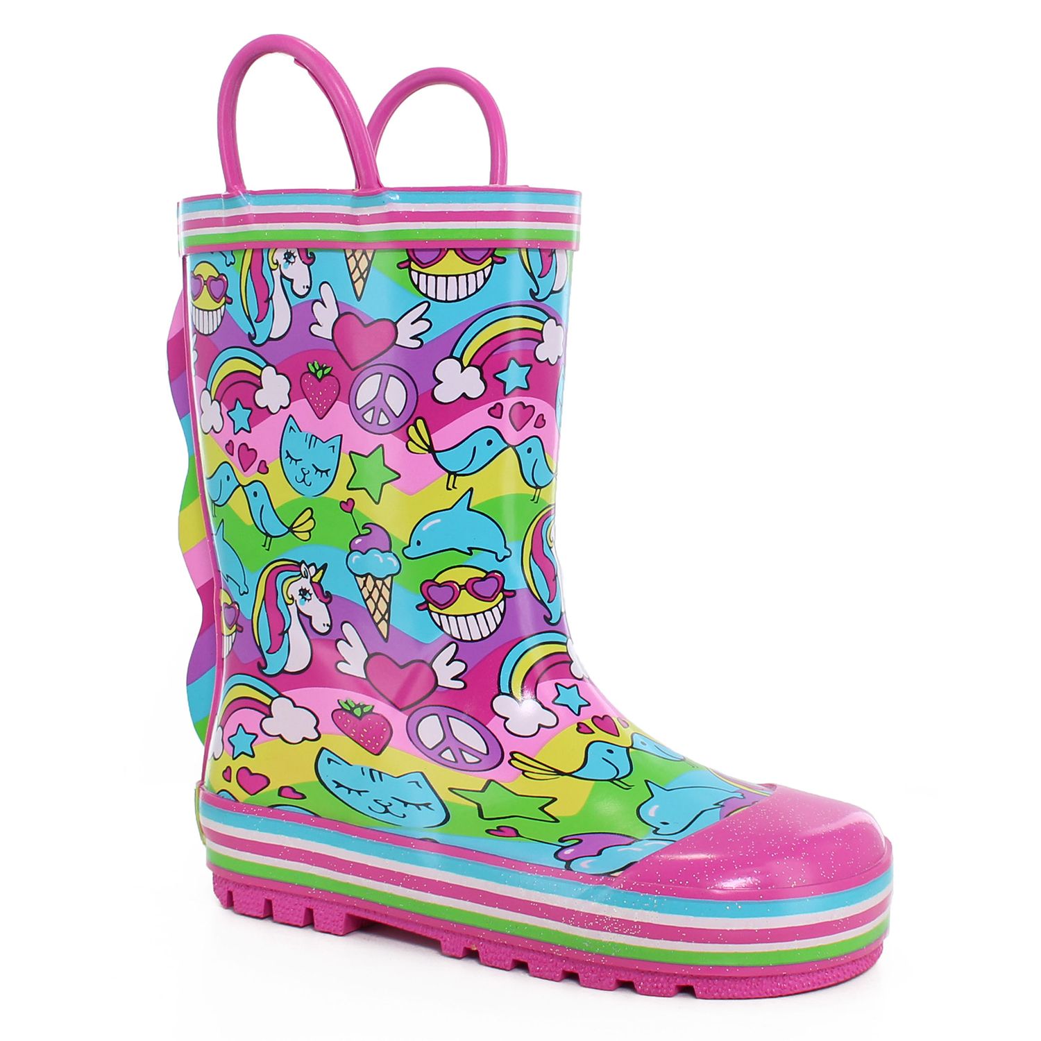 kohls girls rain boots