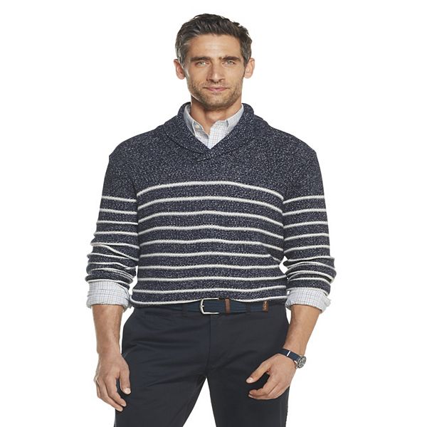 Men's IZOD Stripe Shawl Collar Sweater